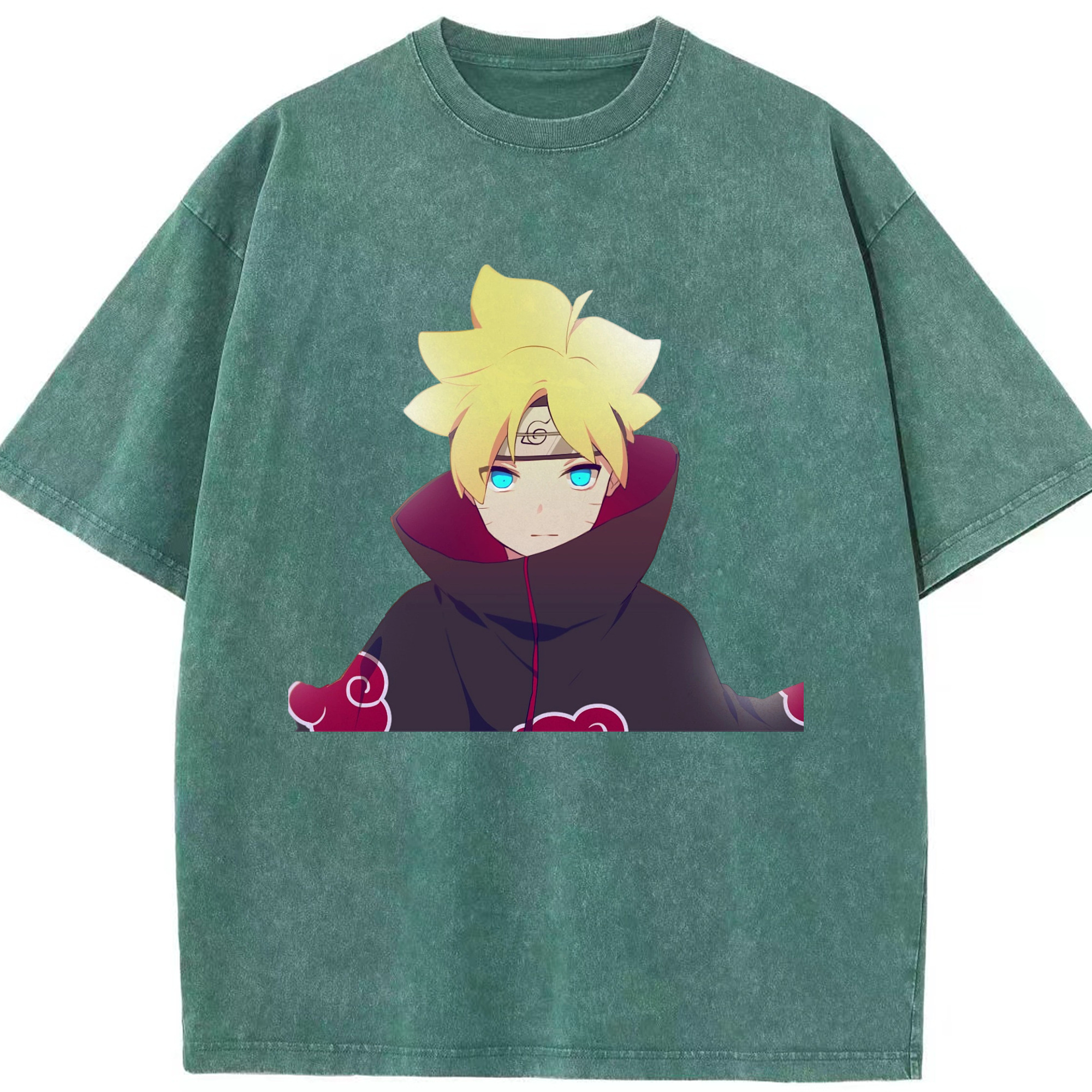 （画像用） NARUTO -ナルト- うずまき ボルト Uzumaki Boruto 綿100% ヴィンテージ風 半袖Tシャツ（フロントプリント）
